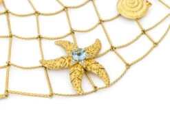 "Costis" SeaLife Net Necklace, 100% Hand Crafted, Exclusive Work Of Wearable Art -Mode Bijouterie Magasin sea life net necklace detail starfish1 master