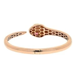 Bvlgari 18K Rose Gold Serpenti Petite Diamond Snake Bangle Bracelet -Mode Bijouterie Magasin t5RUKn7E master