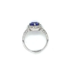Unknown 2.1 Carat Trillion Cut Tanzanite And Diamond Ring In 18K White Gold 12 Unknown 2.1 Carat Trillion Cut Tanzanite And Diamond Ring In 18K White Gold -Mode Bijouterie Magasin tnz ring 5 master