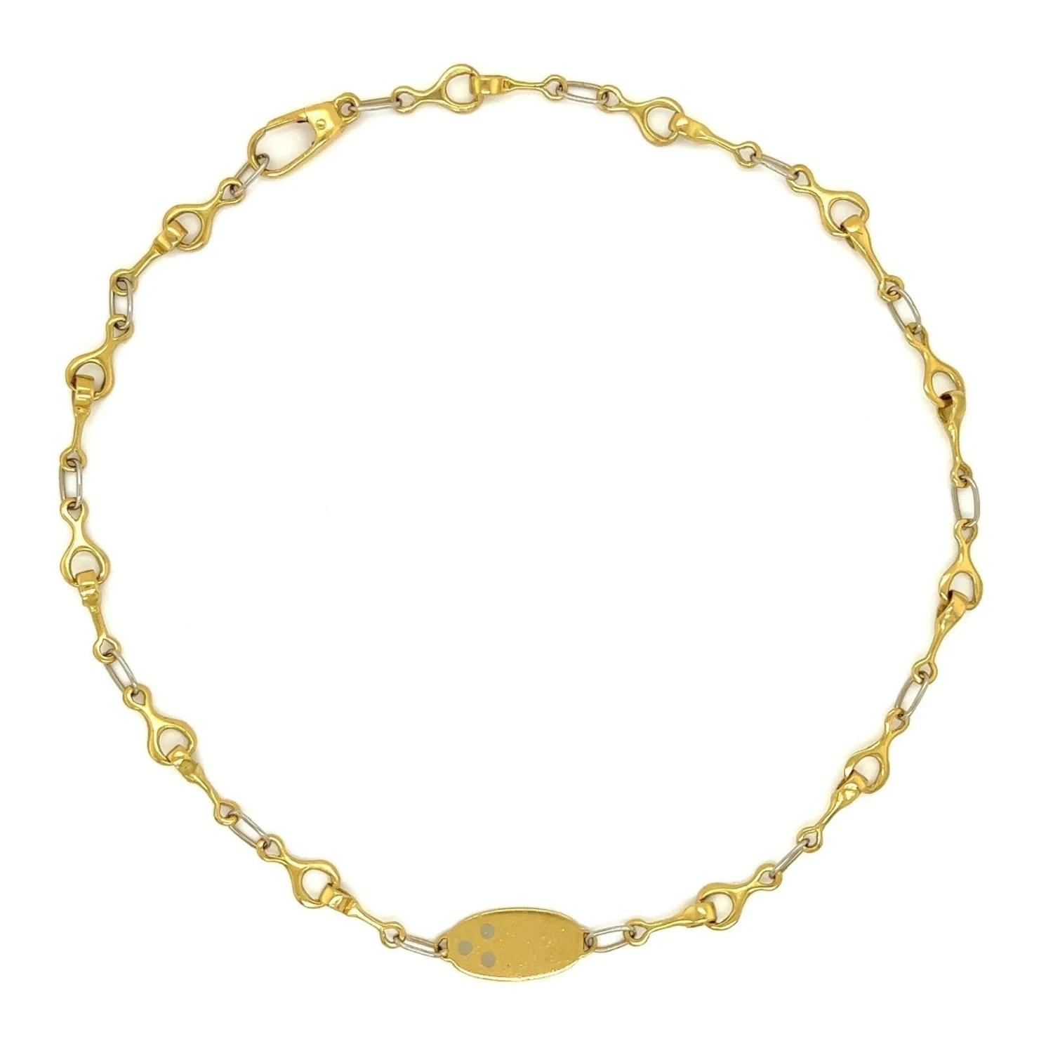 Unknown Vintage Horse Bit Link Gold Watch Chain Necklace 5 Unknown Vintage Horse Bit Link Gold Watch Chain Necklace – Image 3