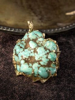 Turquoise Gold Necklace Large Blue Lagoon Valentine's Day Gift 33 Turquoise Gold Necklace Large Blue Lagoon Valentine's Day Gift -Mode Bijouterie Magasin turquoise gold prndant gabilo 0919 24 master