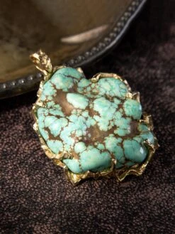 Turquoise Gold Necklace Large Blue Lagoon Valentine's Day Gift 34 Turquoise Gold Necklace Large Blue Lagoon Valentine's Day Gift -Mode Bijouterie Magasin turquoise gold prndant gabilo 0919 25 master
