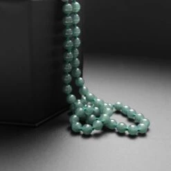 Unknown Jade Bead Necklace Translucent Bluish Green Certified -Mode Bijouterie Magasin untitled 1 238 master