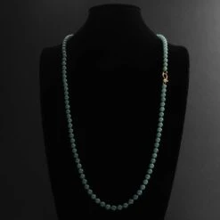 Unknown Jade Bead Necklace Translucent Bluish Green Certified -Mode Bijouterie Magasin untitled 1 239 master