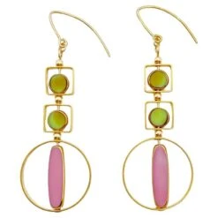 Vintage German Glass Beads, Art 2202 Earrings