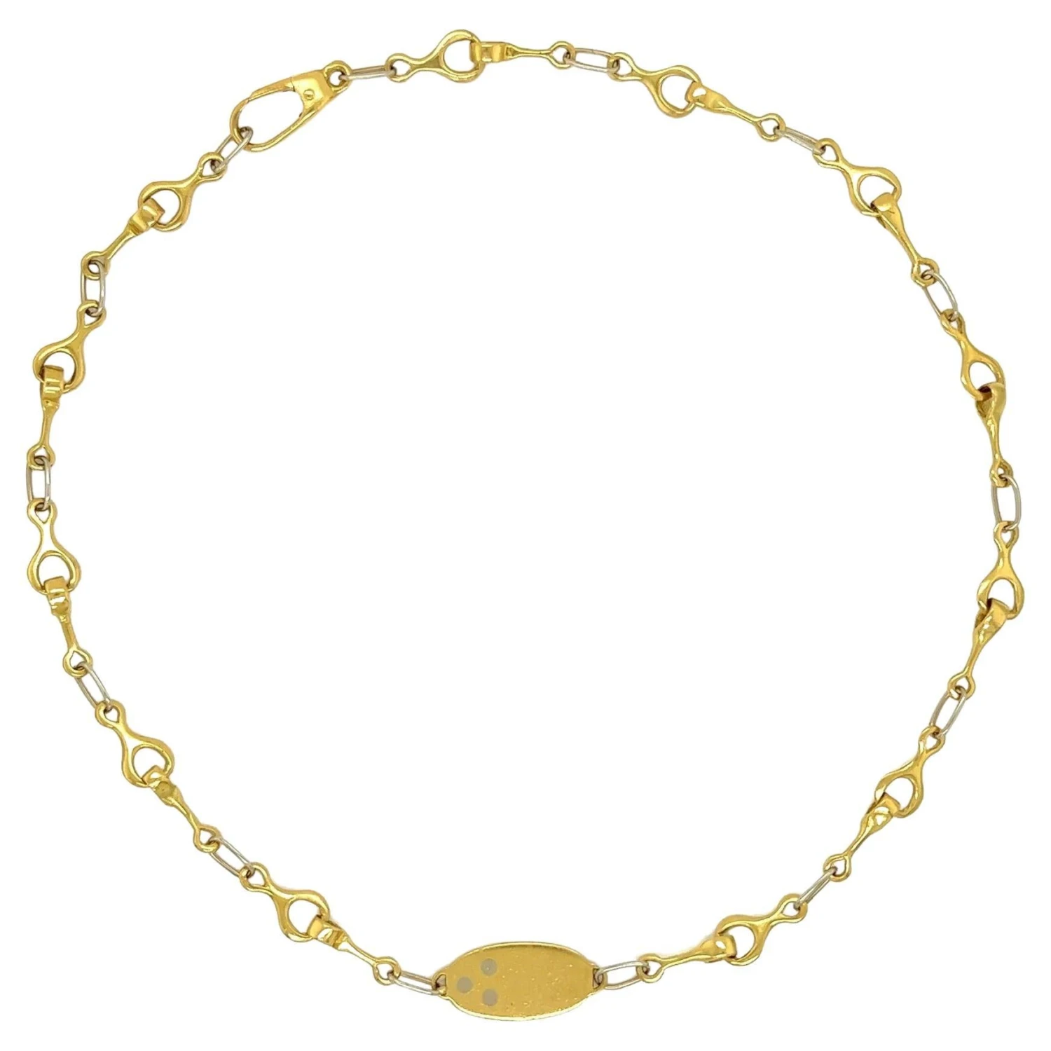 Unknown Vintage Horse Bit Link Gold Watch Chain Necklace 3 Unknown Vintage Horse Bit Link Gold Watch Chain Necklace