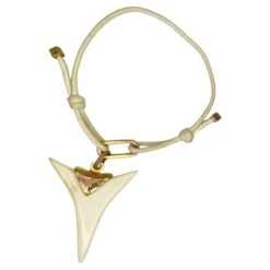 2000s Yves Saint Laurent Shark Tooth Shaped Horn Bracelet