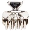 Prada Women's Silver Metal Logo Hair Clip 2 Prada Women's Silver Metal Logo Hair Clip -Mode Bijouterie Magasin v 19406682 1685066579294 bg processed