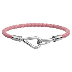 Hermes Jumbo Bracelet Rose Sakura Swift Calfskin Size T2 15.5 Cm