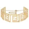 Fendace Versace X Fendi Gold Wide Zucca Choker SOLD OUT RARE