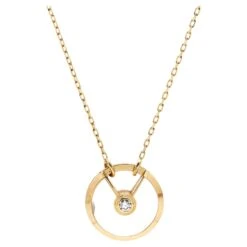 Cartier Amulette De Cartier Mother Of Pearl Diamond 18k Yellow Gold Small Model