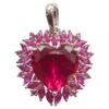Beating Heart Pendant, Rubies And Emeralds, Silver -Mode Bijouterie Magasin v 19478372 1685959121247 bg processed
