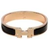 Hermes Clic H Bracelet Black Enamel With Rose Gold-plated Hardware Size GM 19cm 2 Hermes Clic H Bracelet Black Enamel With Rose Gold-plated Hardware Size GM 19cm -Mode Bijouterie Magasin v 19513902 1686321367435 bg processed