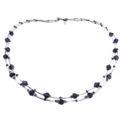 Unknown Iolite And Sterling Art Deco Style Necklace