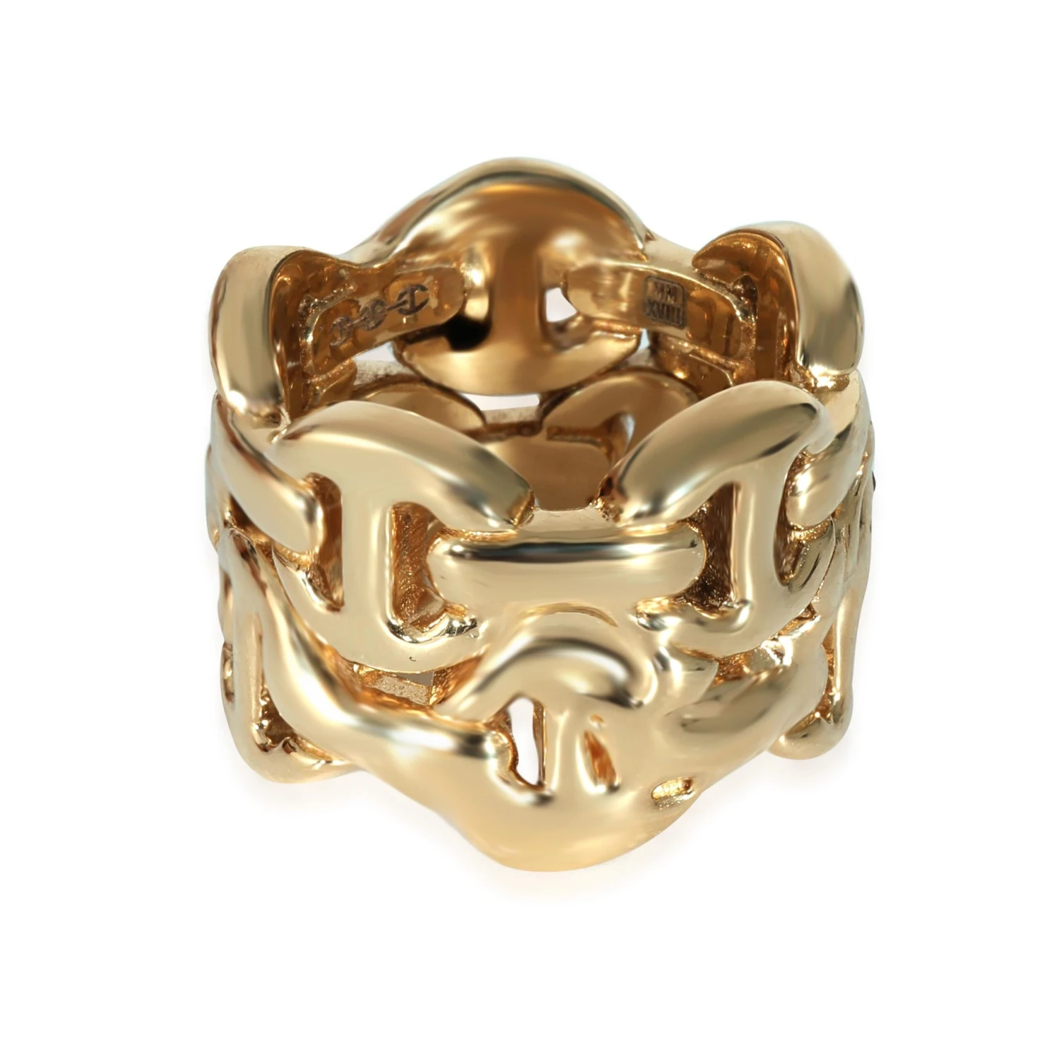 Hoorsenbuhs Sacred Double Classic Tri-Link In 18k Yellow Gold 0.05 CTW 4 Hoorsenbuhs Sacred Double Classic Tri-Link In 18k Yellow Gold 0.05 CTW – Image 2