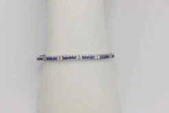 Unknown Sapphire And Diamond Tennis Bracelet 18 Karat White Gold -Mode Bijouterie Magasin z older 2 master